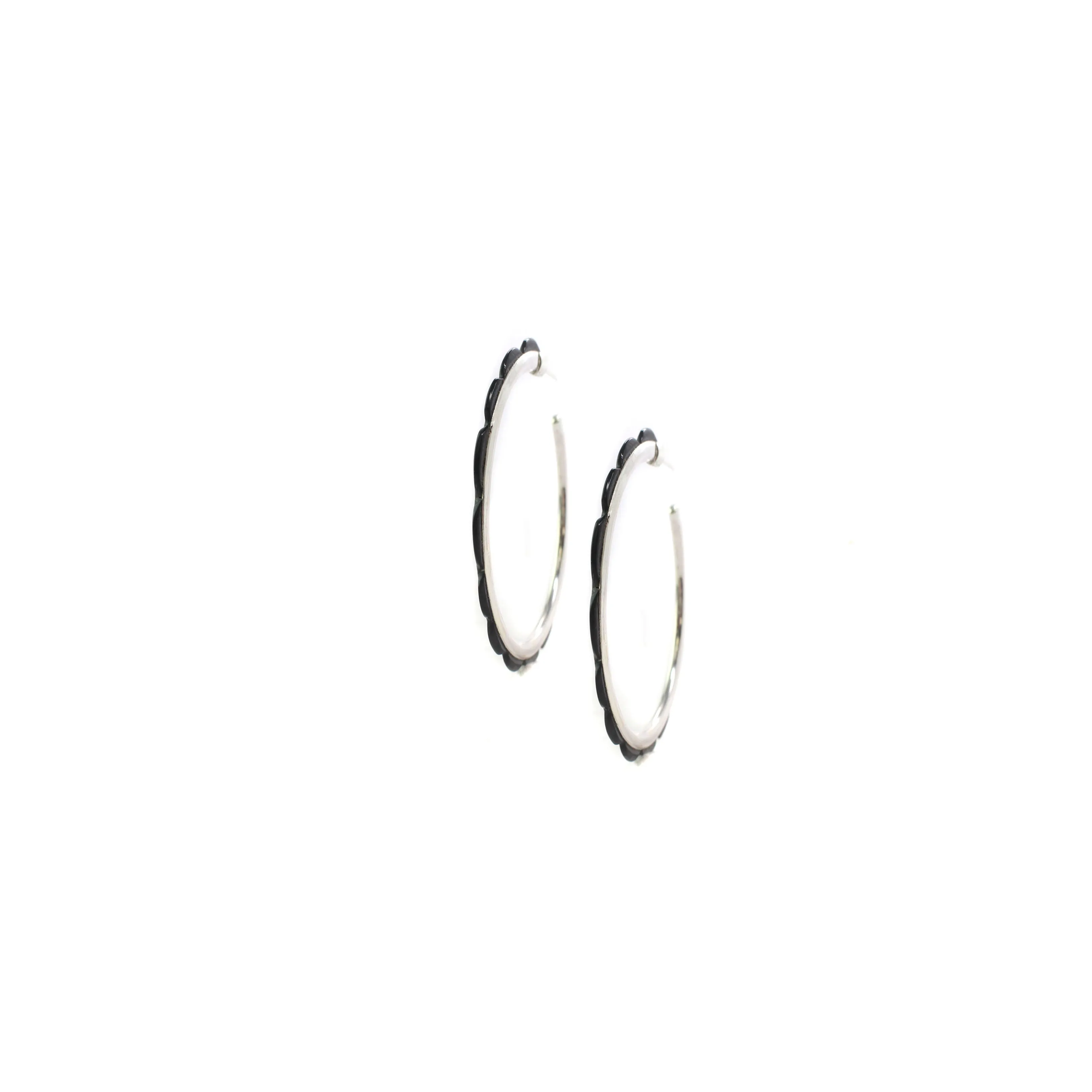 1 1/2" Onyx Hoops