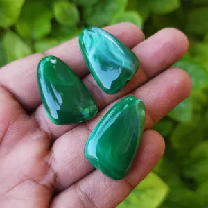 10 PCS PACK, FANCY ACRYLIC BEADS, 30X20 MM SIZE' IMITATION JADE BEADS JEWELRY MAKING RAW MATERIALS