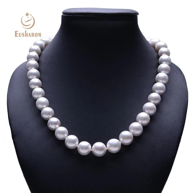 12-14mm AAA- White Edison Pearl Necklace