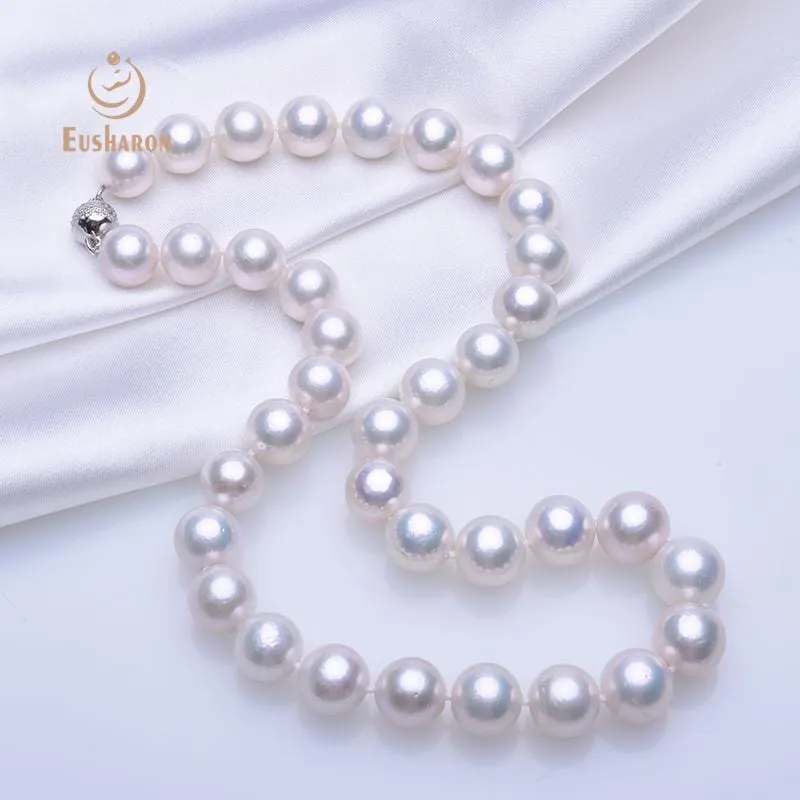 12-14mm AAA- White Edison Pearl Necklace