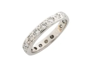 14 carat white gold diamond eternity band