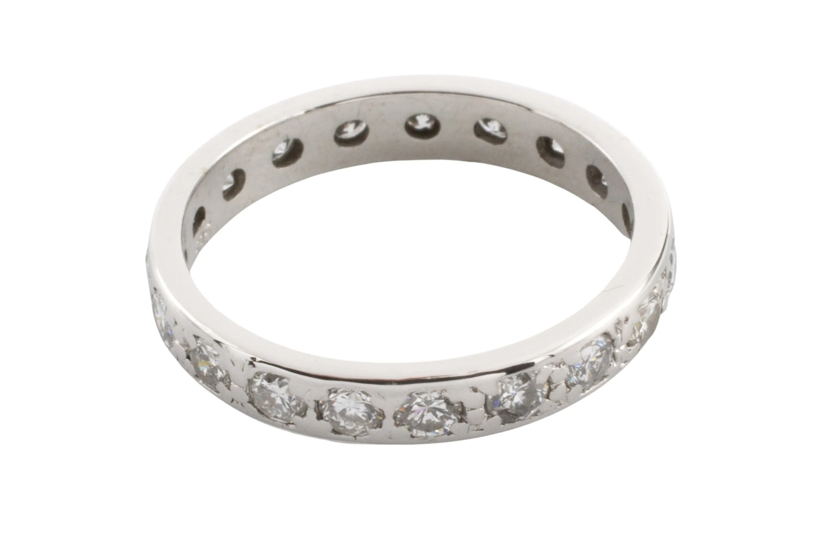 14 carat white gold diamond eternity band