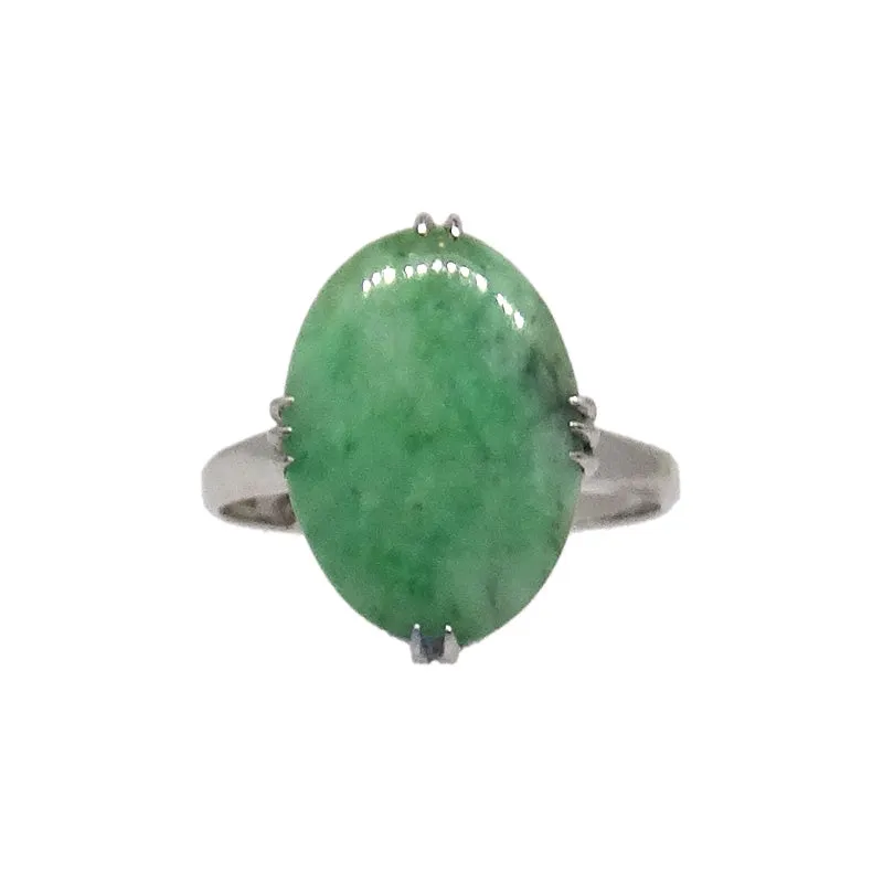 14KT W/G Jade Ring