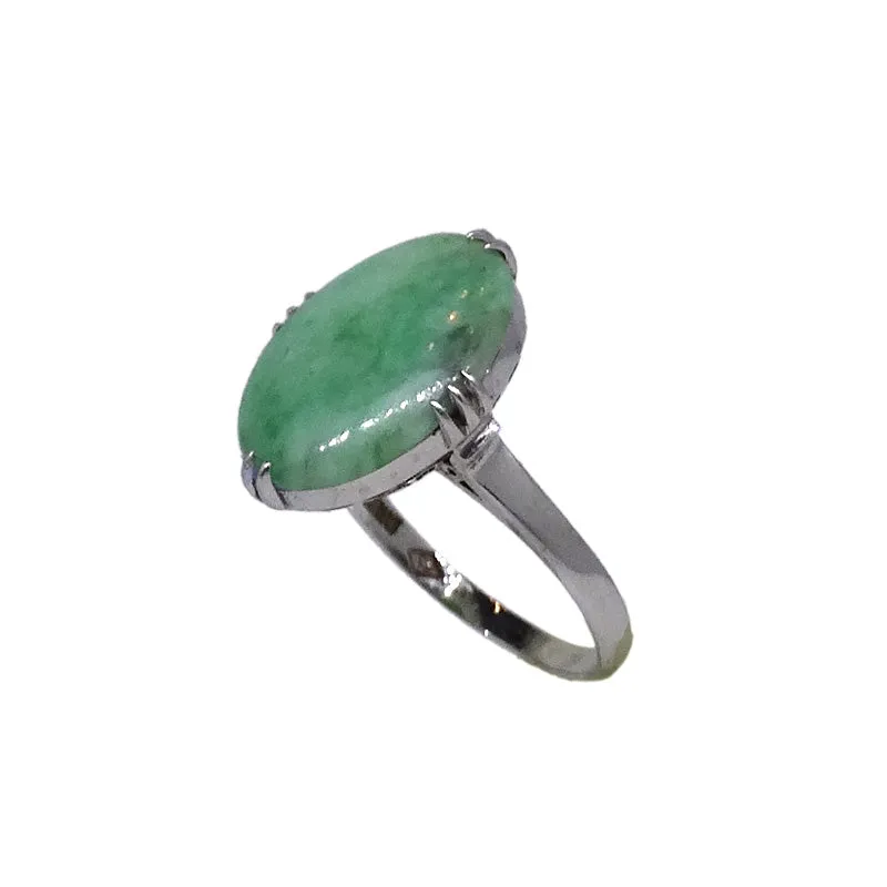 14KT W/G Jade Ring