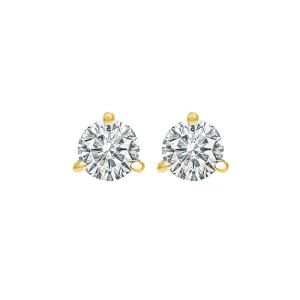 14KT Yellow Gold & Diamond Round Stud Earrings  - 5/8 ctw