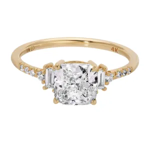 1.5c Diamond Cushion Rhapsody Ring (Lab Diamond)