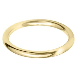 18ct Yellow Gold 2mm Classic Court Ladies Wedding Ring