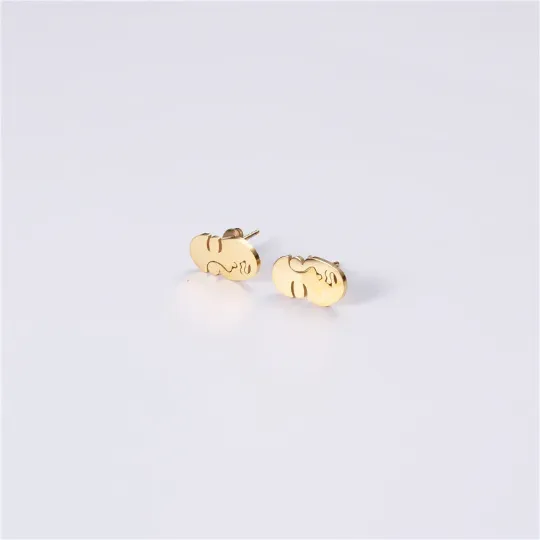 18K Gold-filled Face Stud Earrings