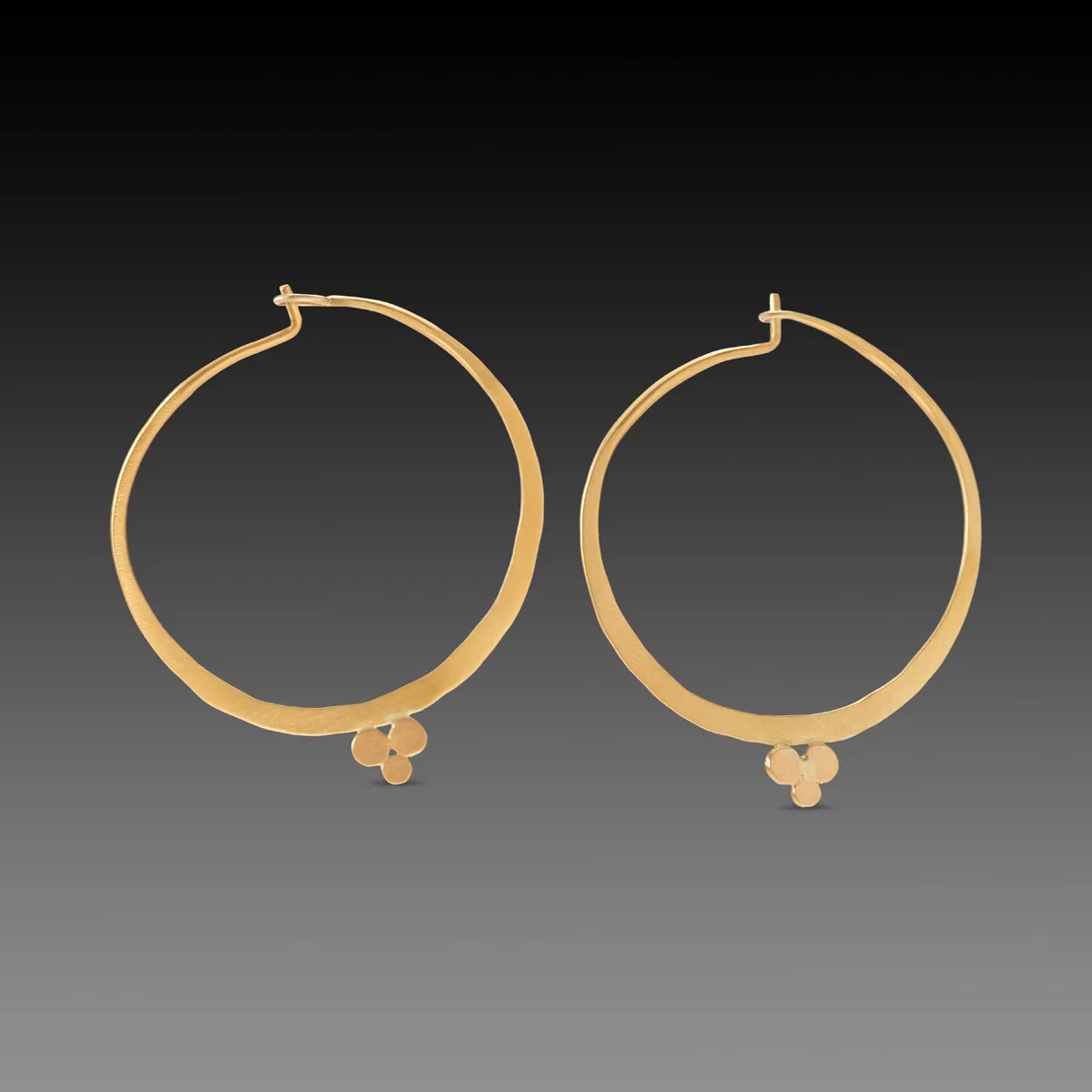 22k Gold Trio Hoop Earrings