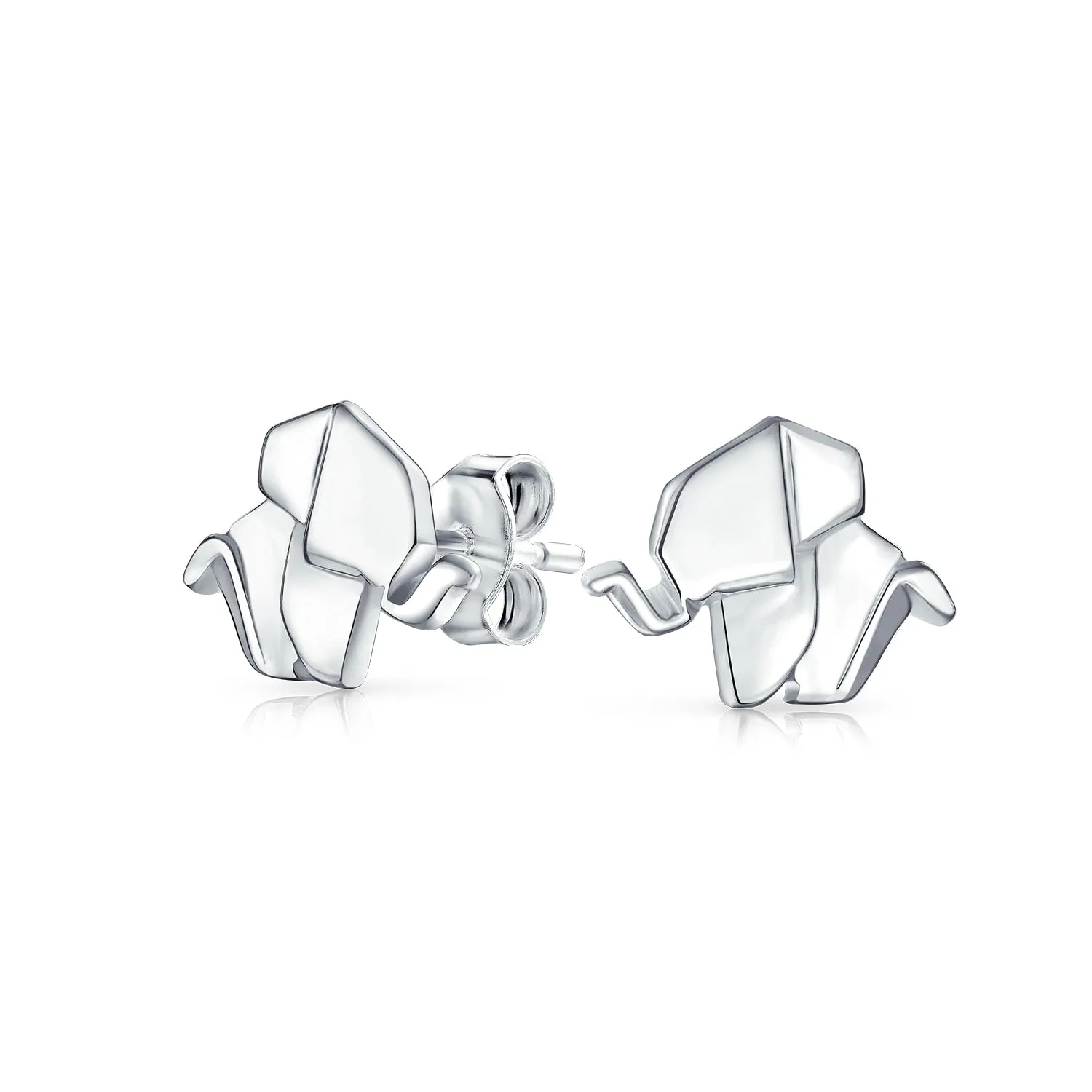 3D Origami Jewelry Small Animals Pet Kitten Cat Elephant Stud Earring