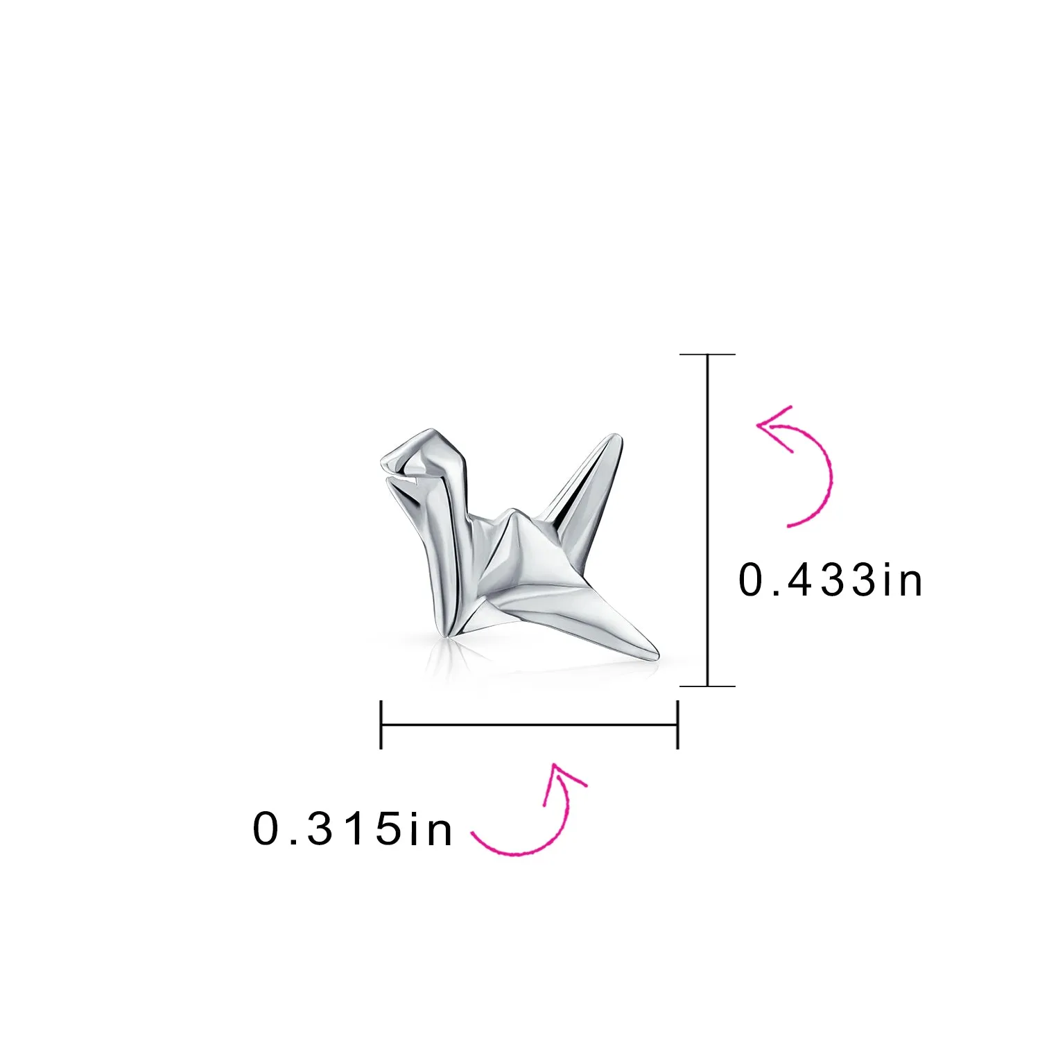 3D Origami Jewelry Small Animals Pet Kitten Cat Elephant Stud Earring