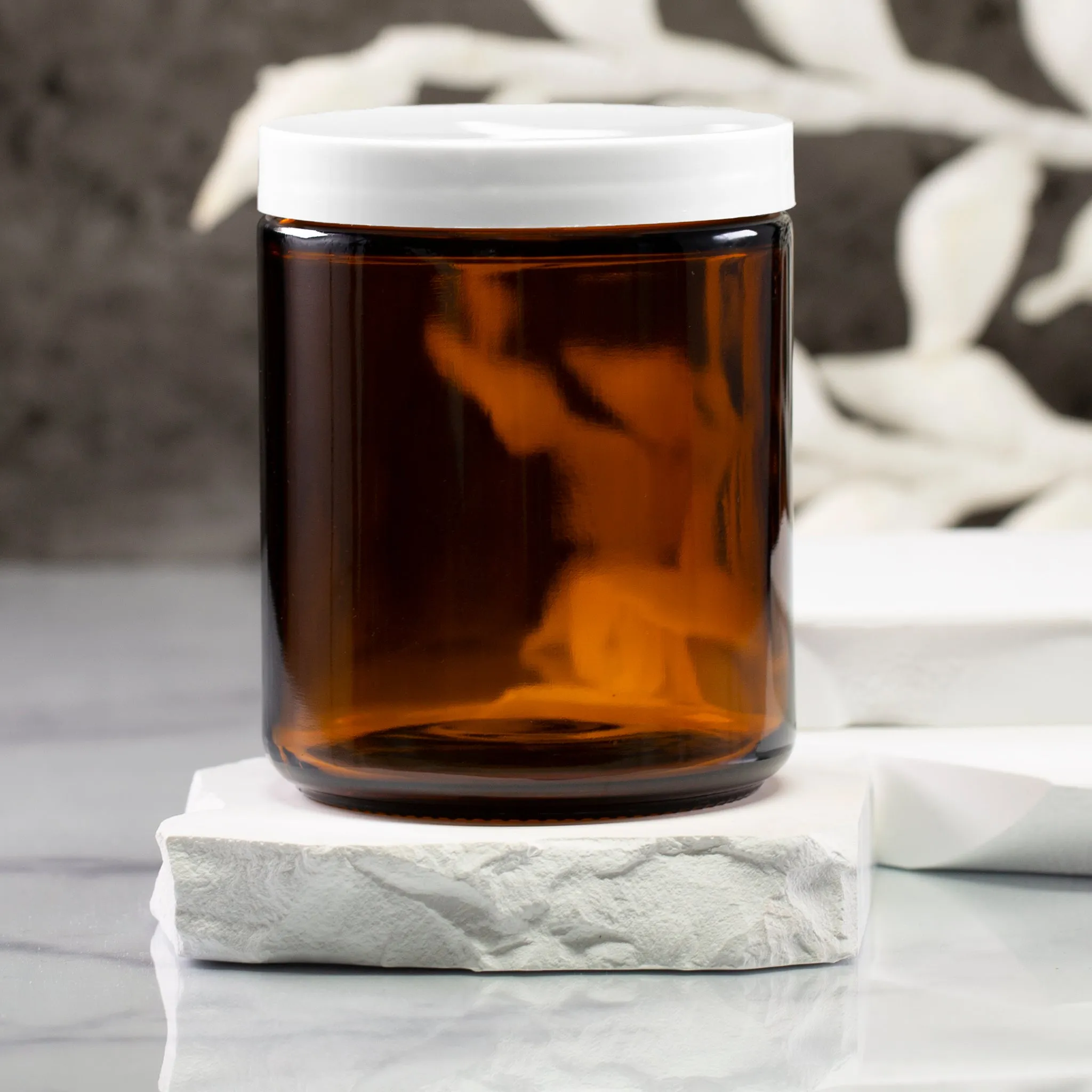 4 oz Amber Glass Jar with 58-400 Neck