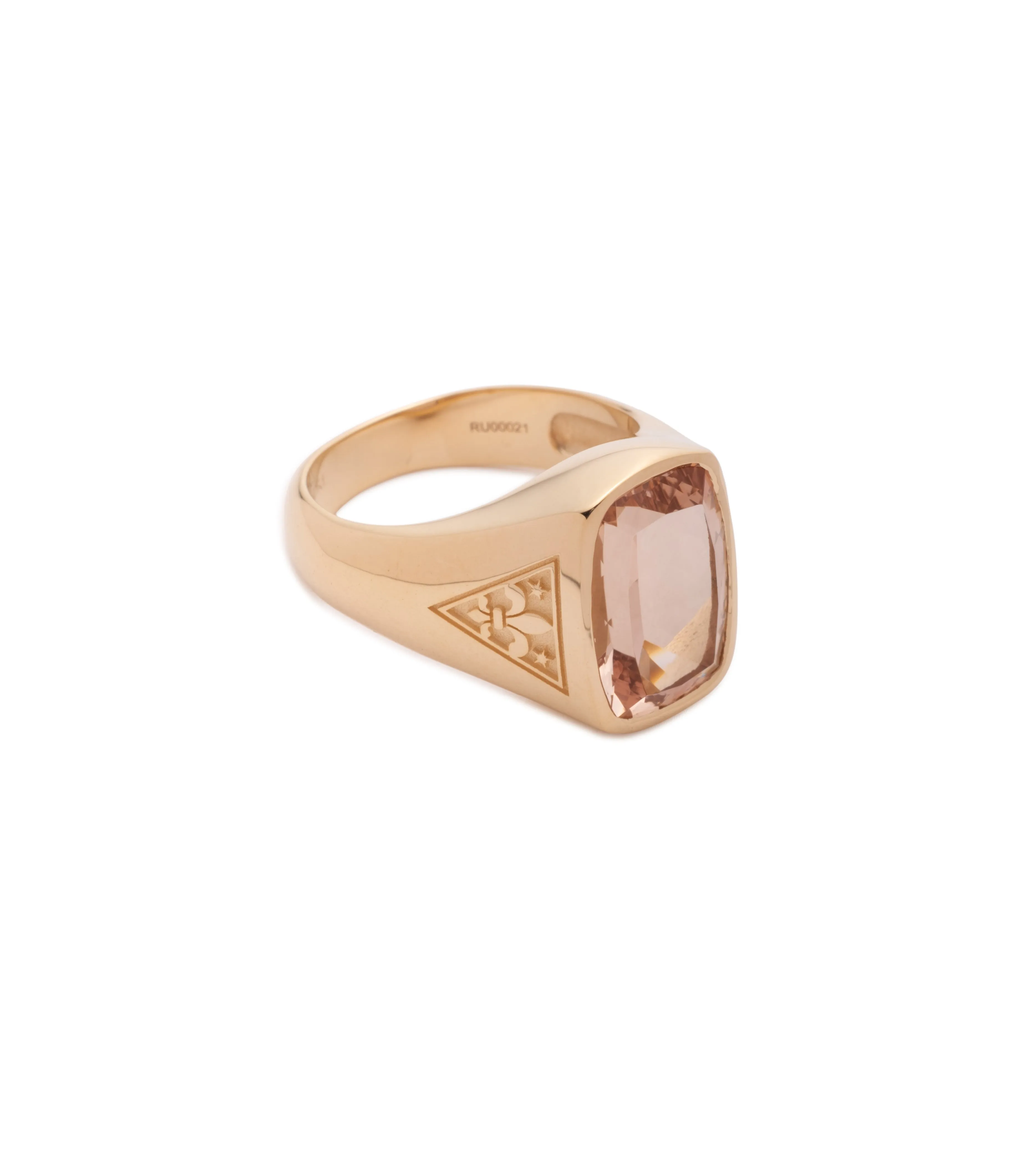 5.91 ct Morganite - Internal Compass : One of A Kind Gemstone Ring