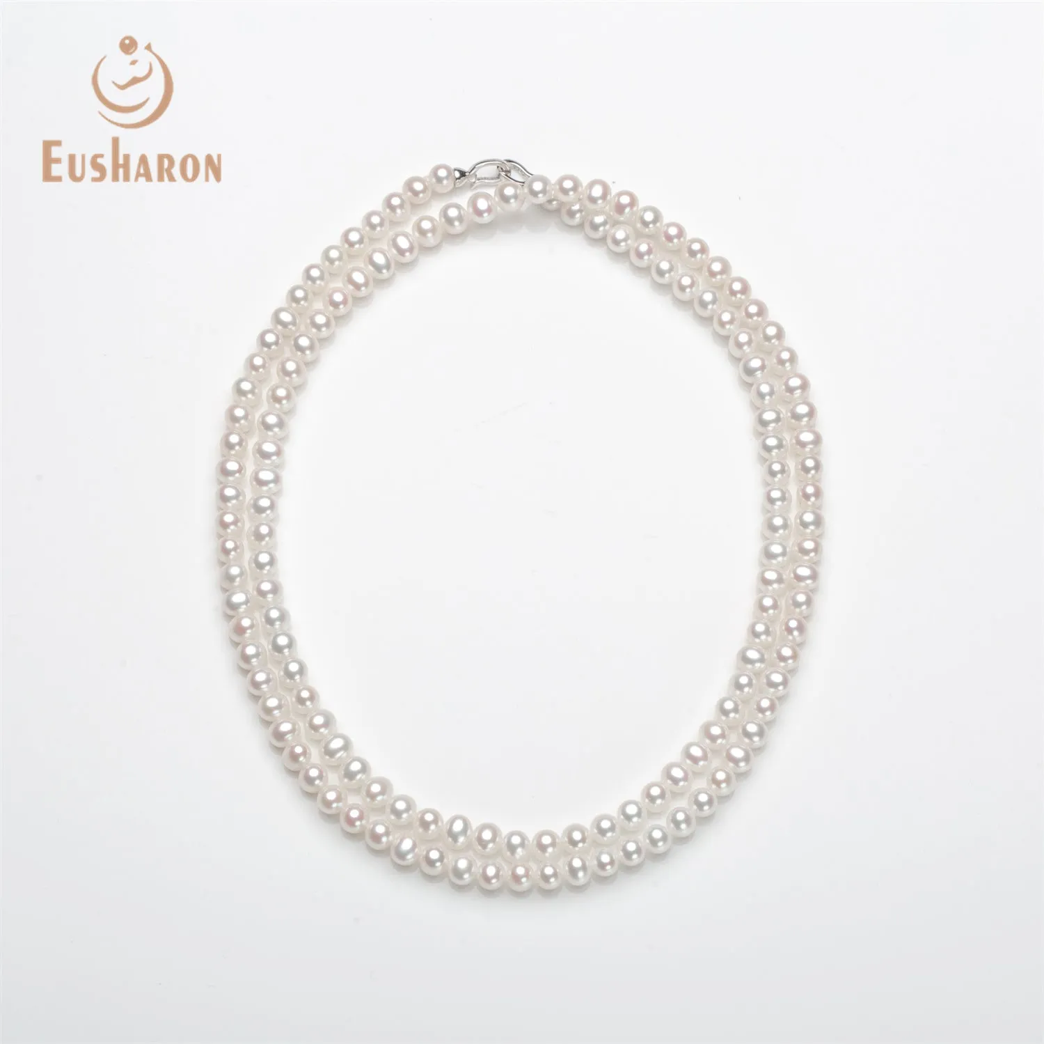 6-6.5mm AA  White Freshwater Pearl Opera Necklace