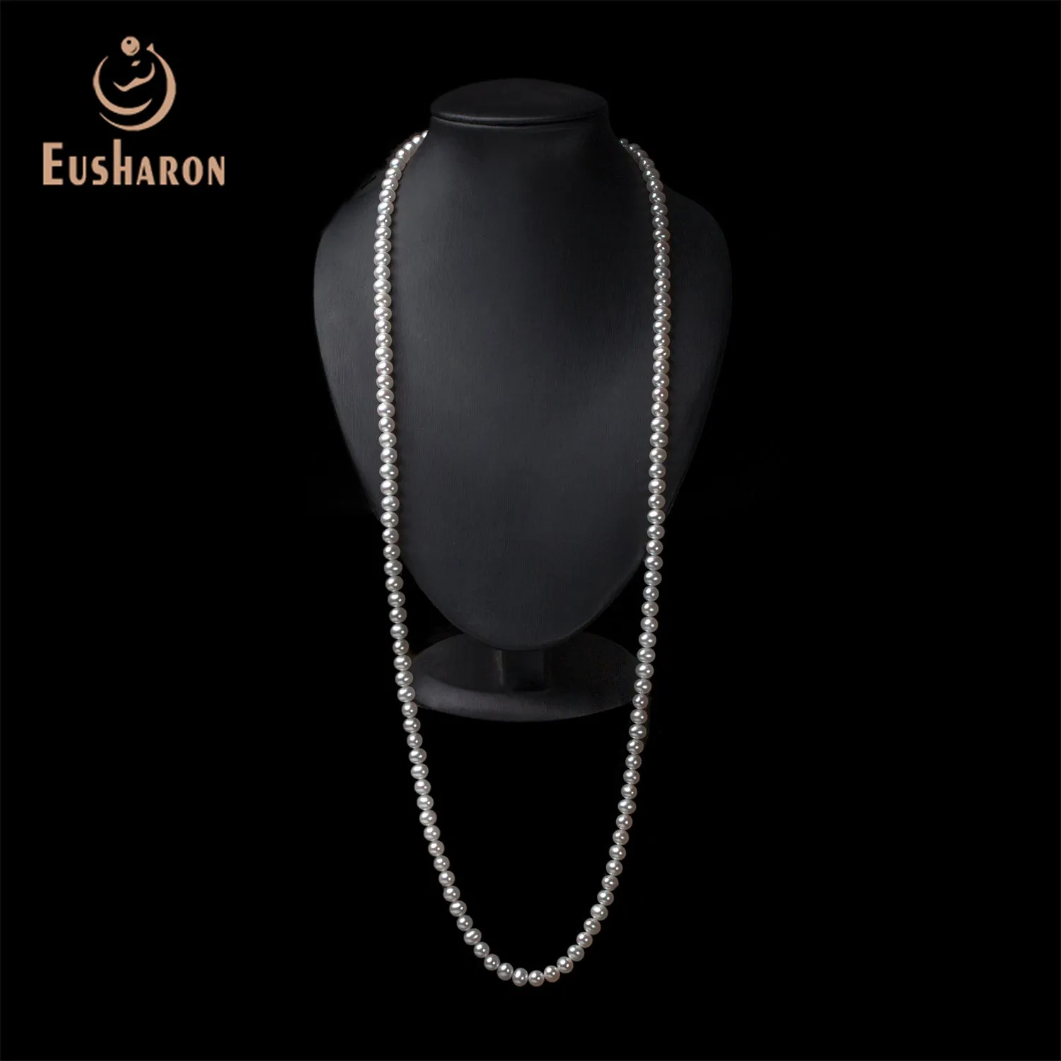 6-6.5mm AA  White Freshwater Pearl Opera Necklace