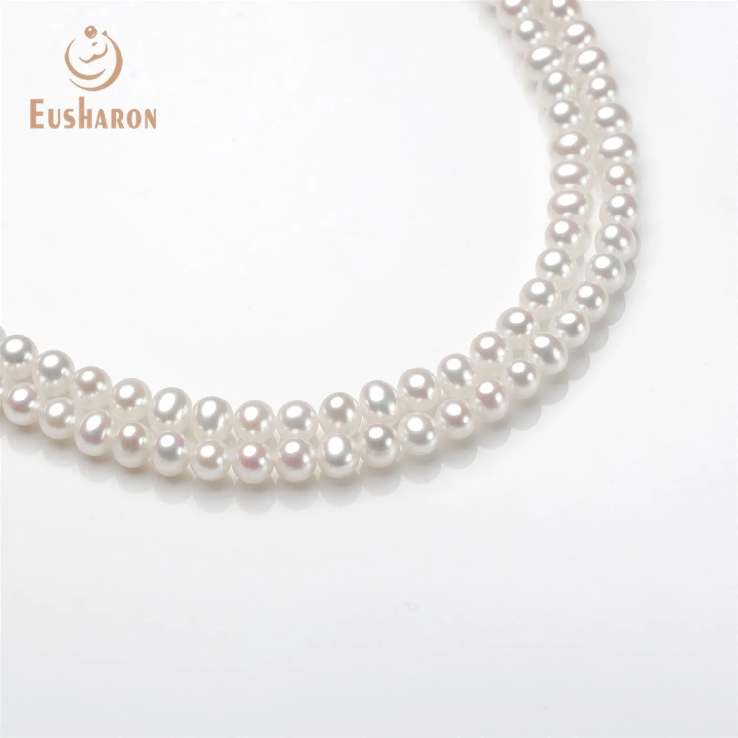 6-6.5mm AA  White Freshwater Pearl Opera Necklace