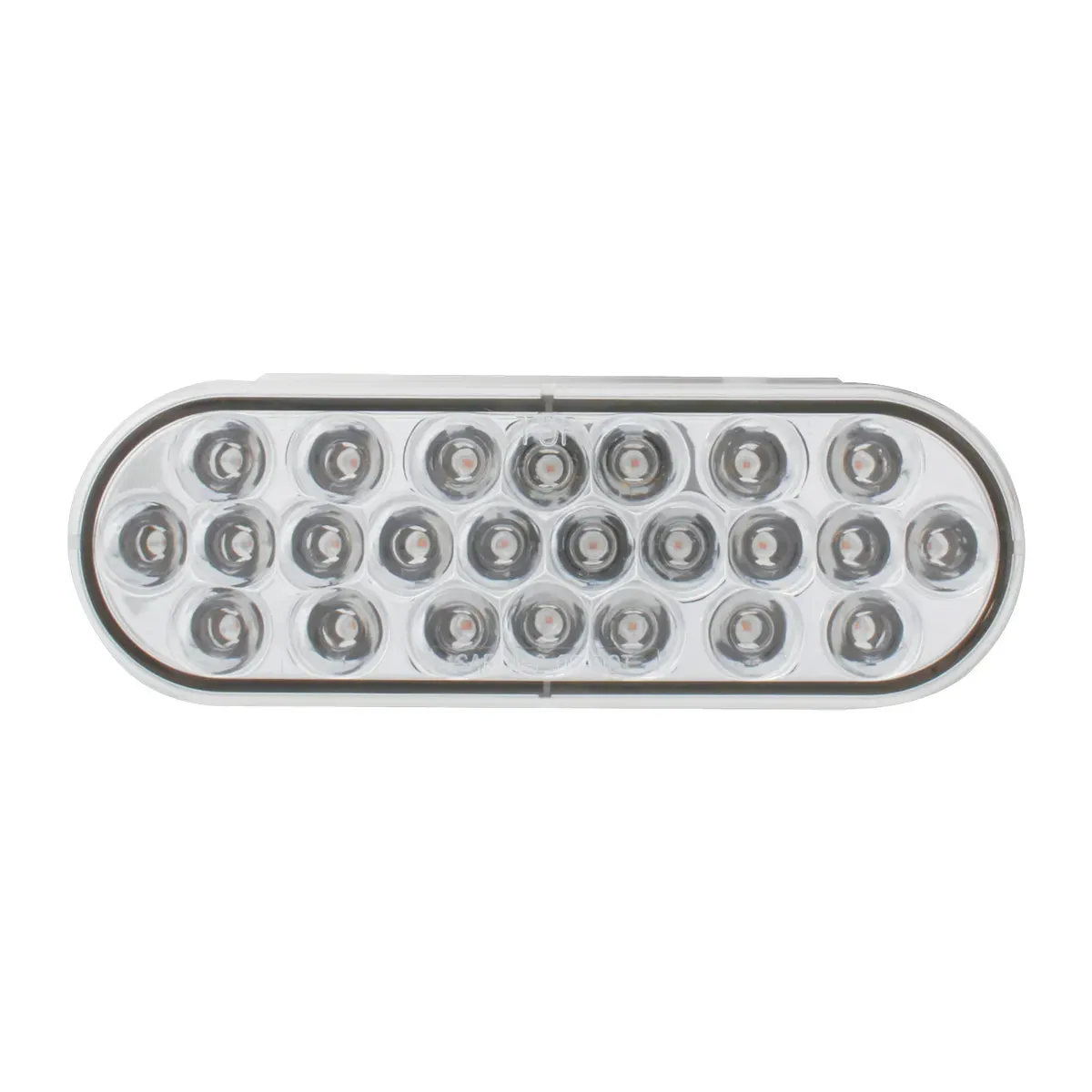 76478 #1 OVAL PEARL WHITE/CLEAR 24 LED STROBE LIGHT, 9~36V