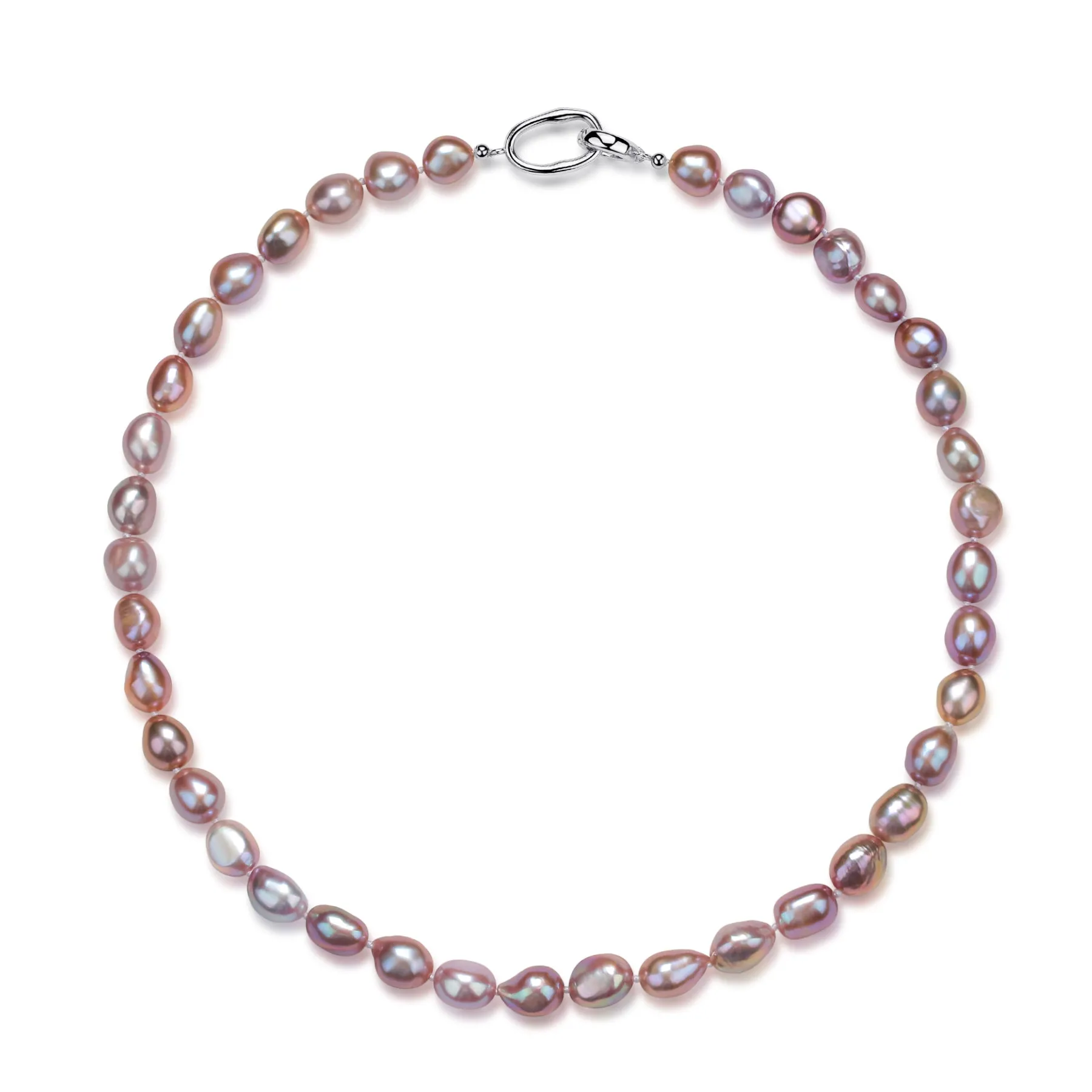 9-10mm Purple Baroque Pearl Necklace