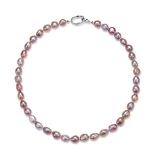 9-10mm Purple Baroque Pearl Necklace