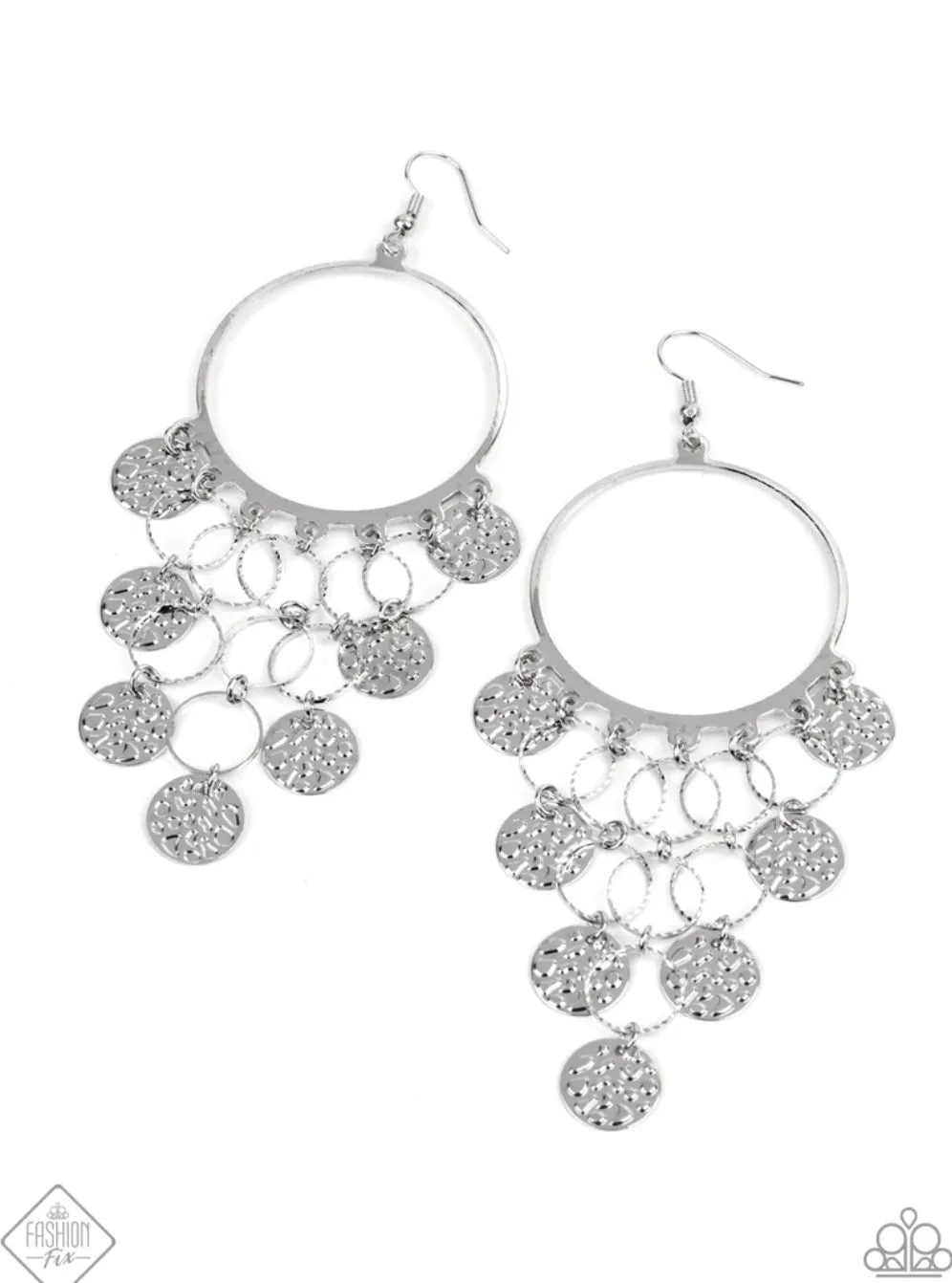 All CHIME High Silver Earrings - Paparazzi Accessories