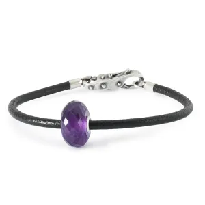 Amethyst Leather Cord Bracelet