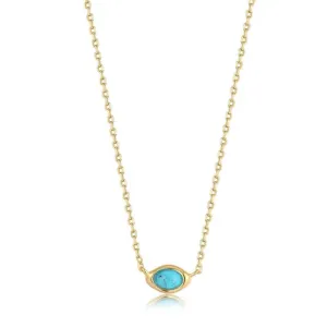 Ania Haie Gold Turquoise Wave Necklace