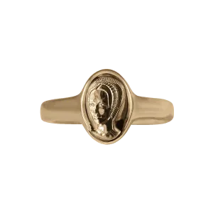 Anne Boleyn Solid Gold Signet Ring