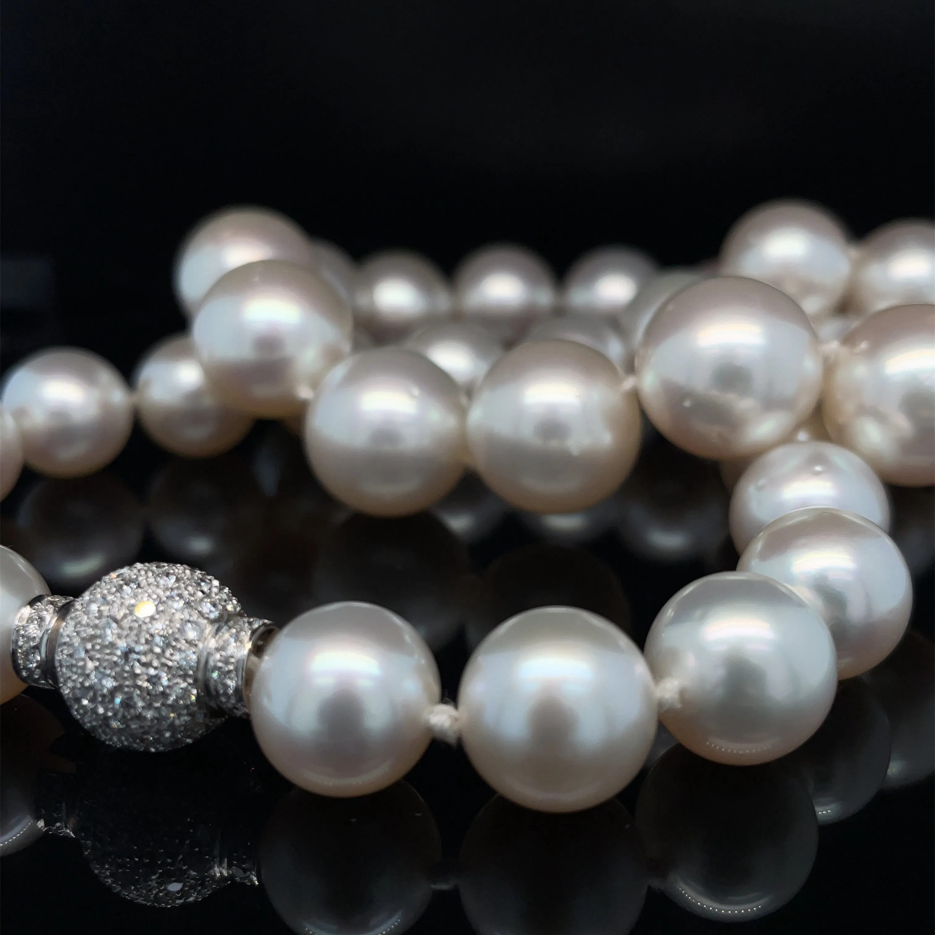 Australian White Pearl Diamond Necklace