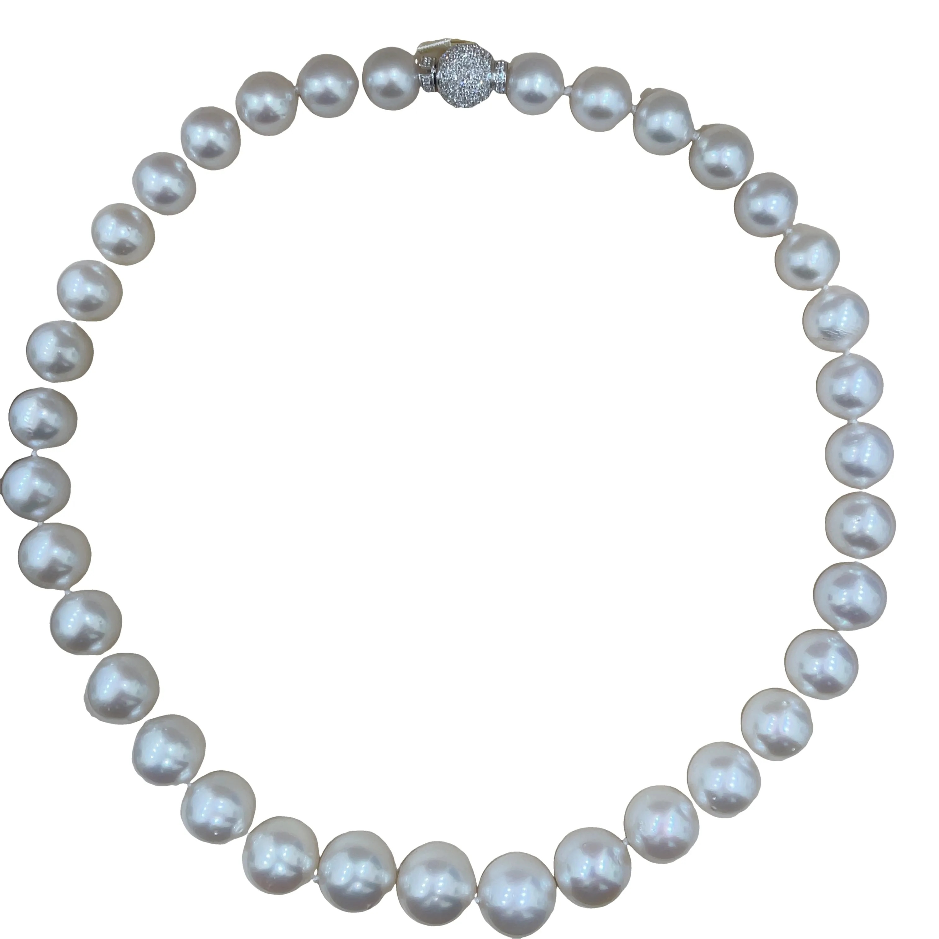 Australian White Pearl Diamond Necklace