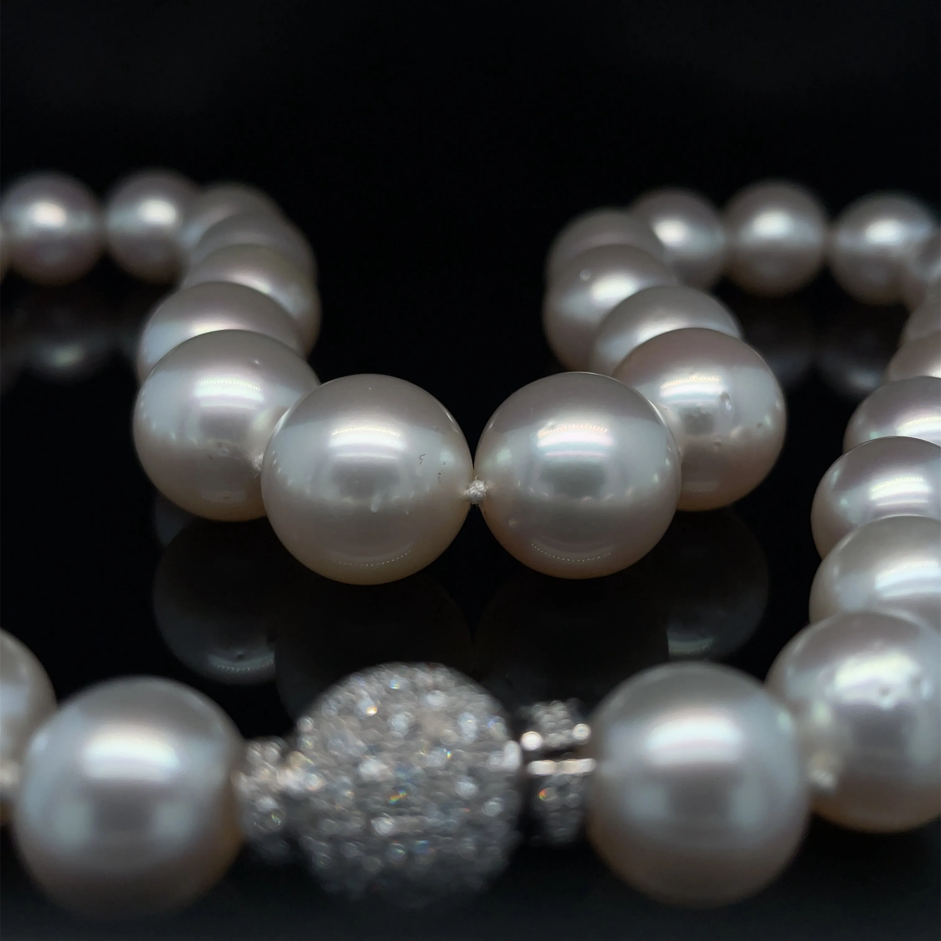 Australian White Pearl Diamond Necklace