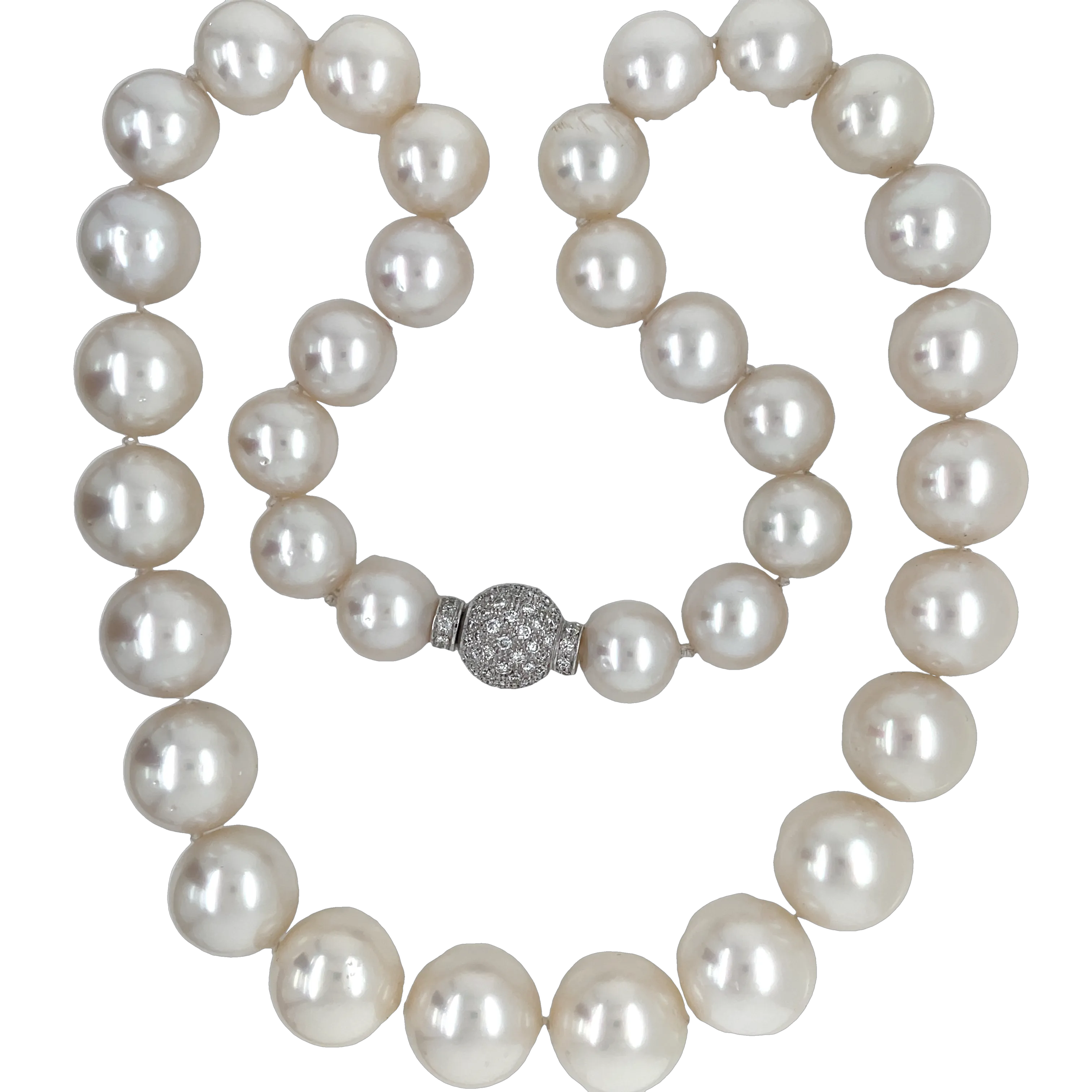 Australian White Pearl Diamond Necklace