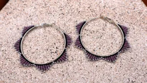 Beaded Hoop Earrings by Gracie Osborn