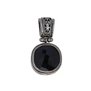 Black Faceted Pendant