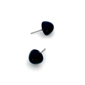 Black Gumdrop Small Stud Earring