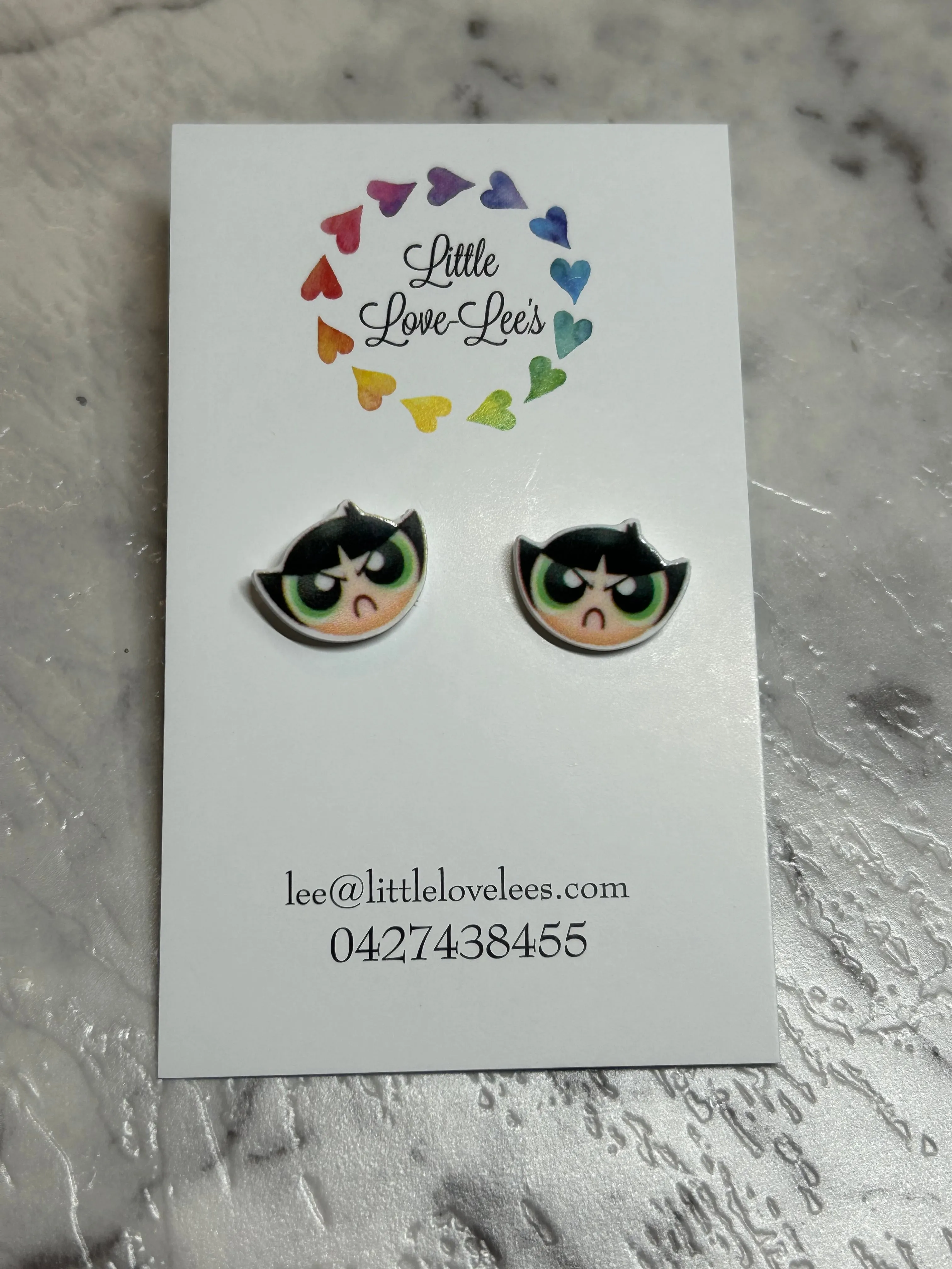 Black Hair Girl Earrings