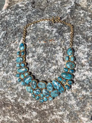 Blue Copper Turquoise Collar Necklace