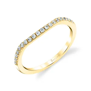 Classic Shared Prong Wedding Band 14k Gold Yellow