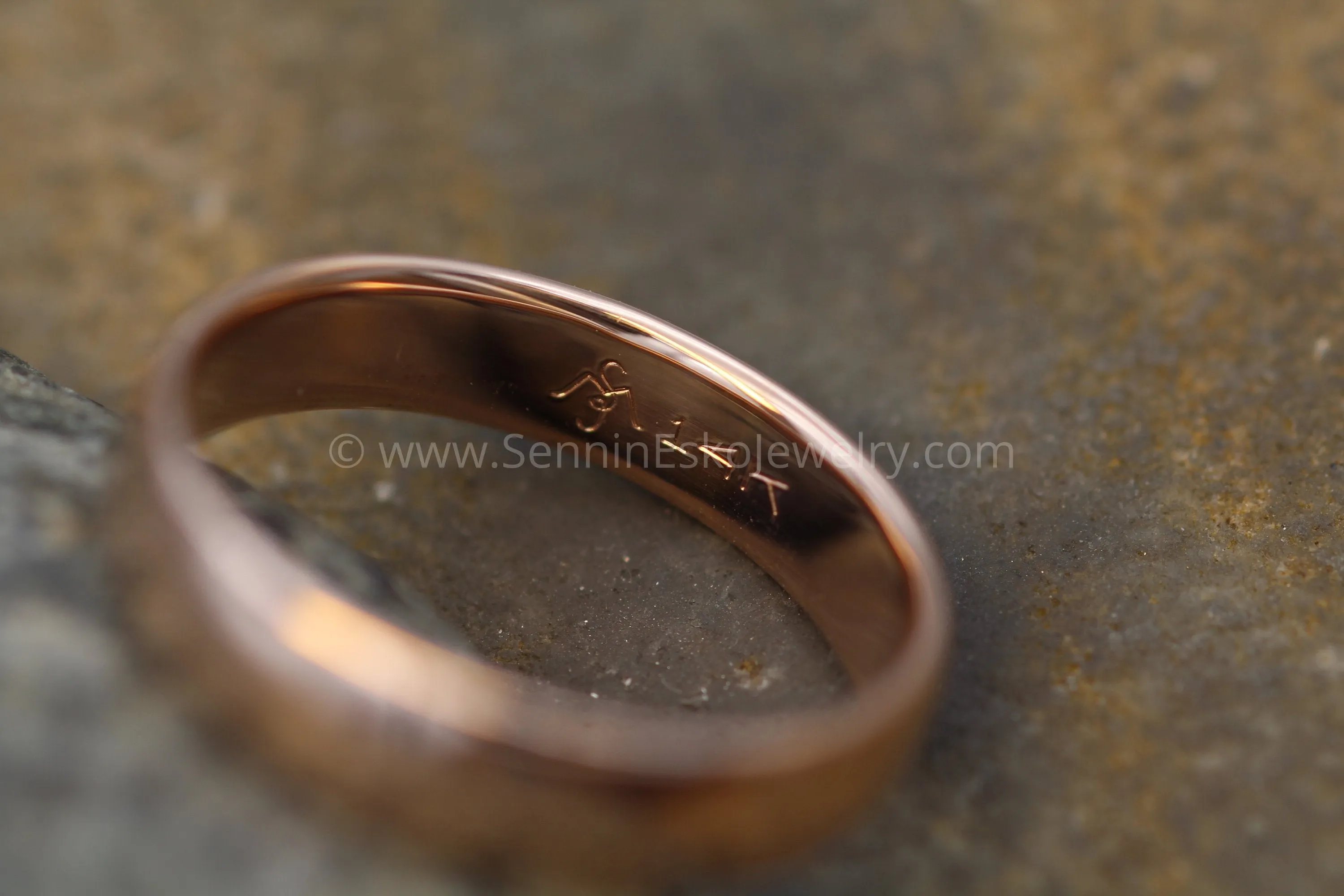 Comfort Fit 14kt Rose Gold 4.5x1.4mm Band - Glossy Finish