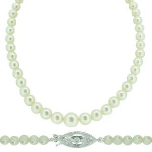 Cultured Pearl Necklace with Vintage Clasp