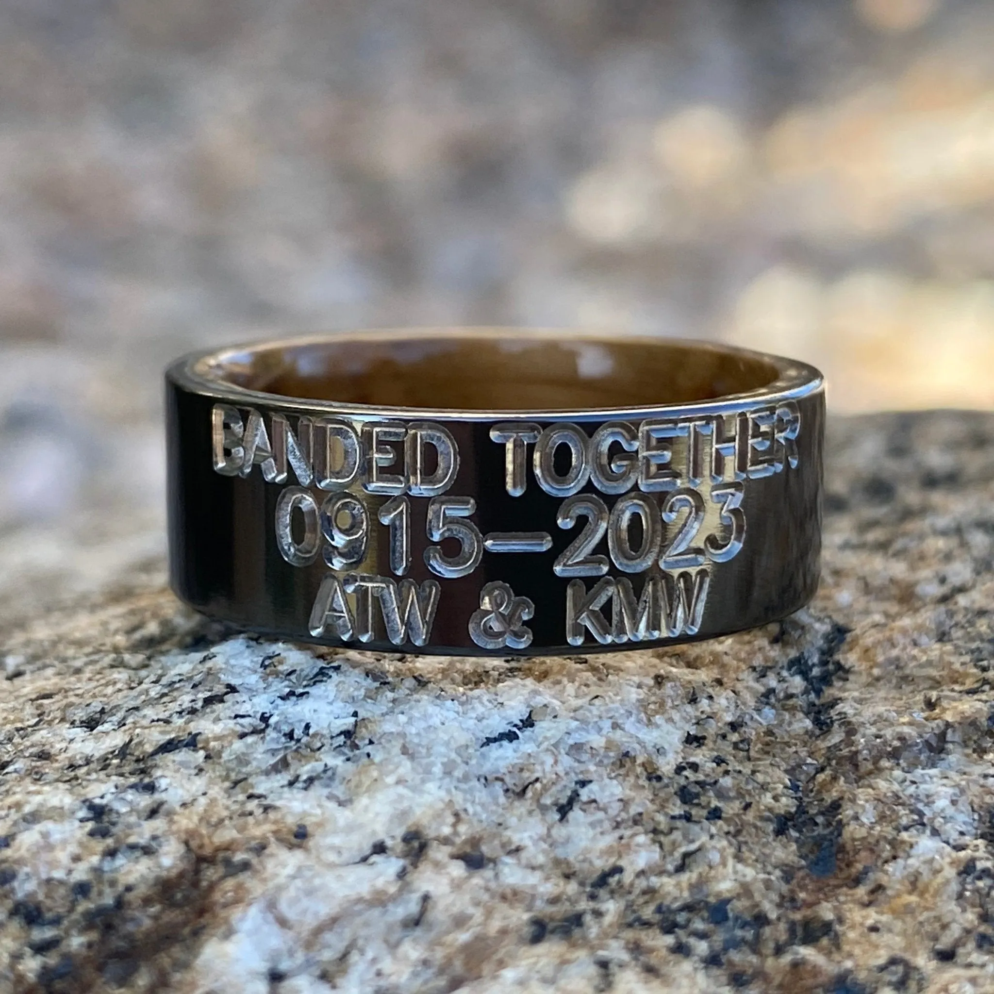 Custom Mens Wedding Bands Black Wedding Rings - USA Made Duck Band Rings