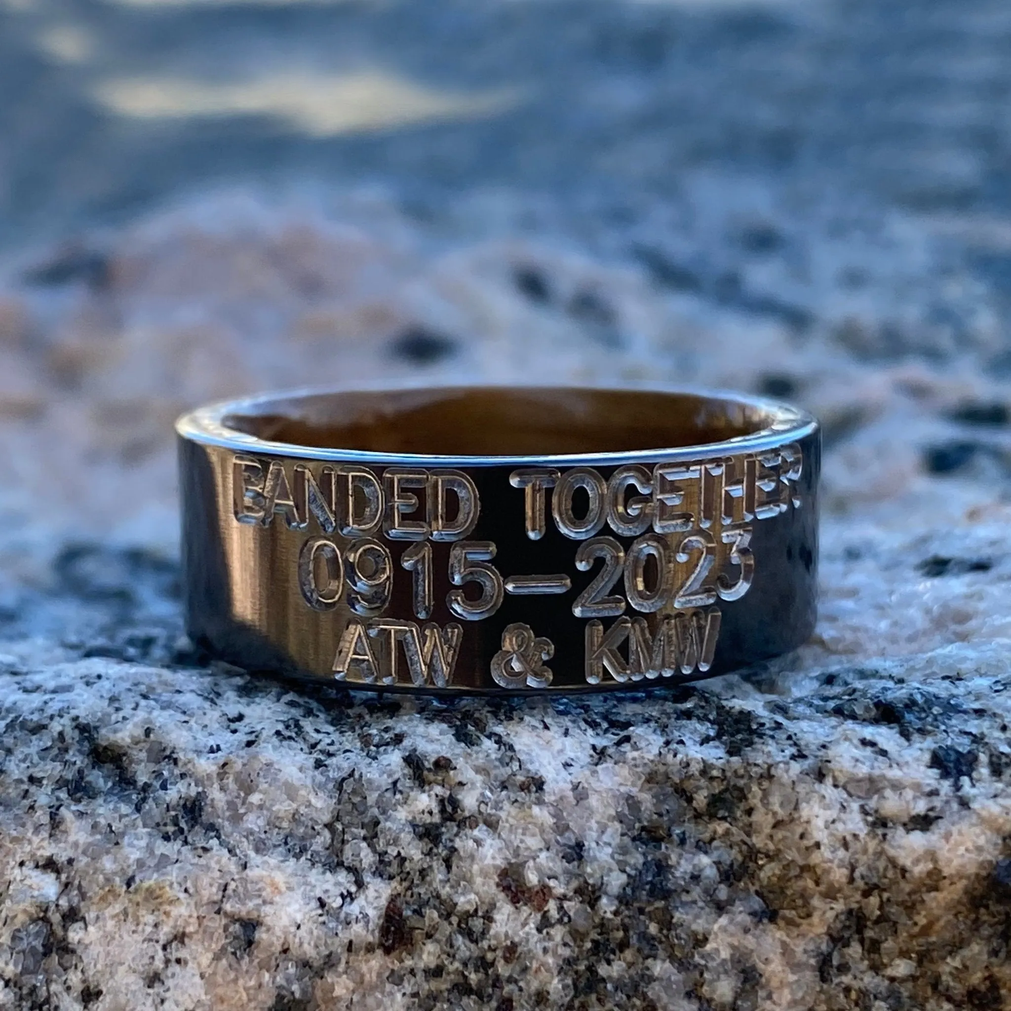 Custom Mens Wedding Bands Black Wedding Rings - USA Made Duck Band Rings