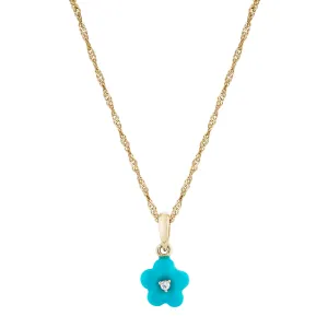 Diamond Blossom Turquoise Charm