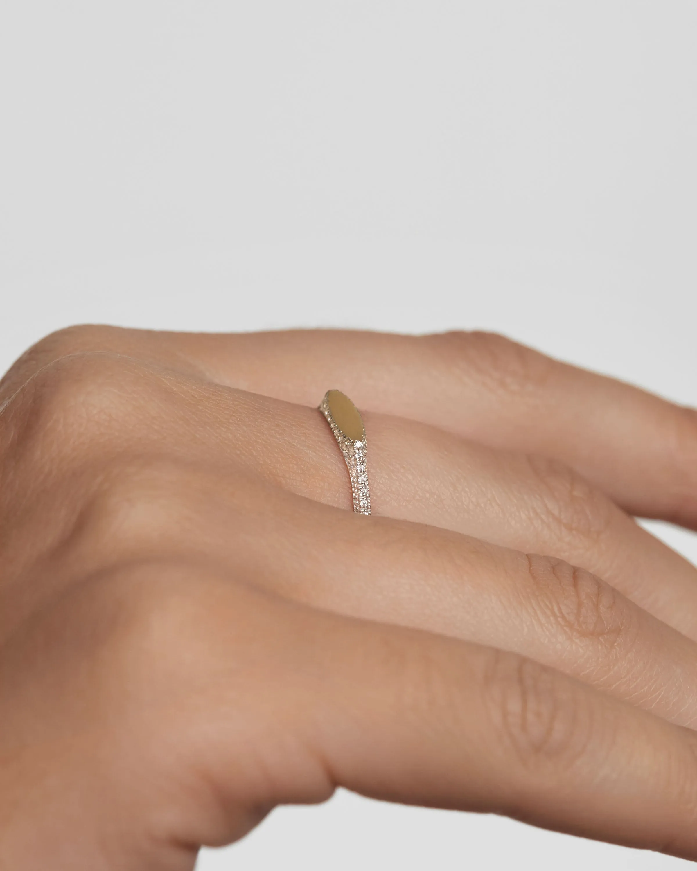 Diamonds and Gold Tess Stamp Ring