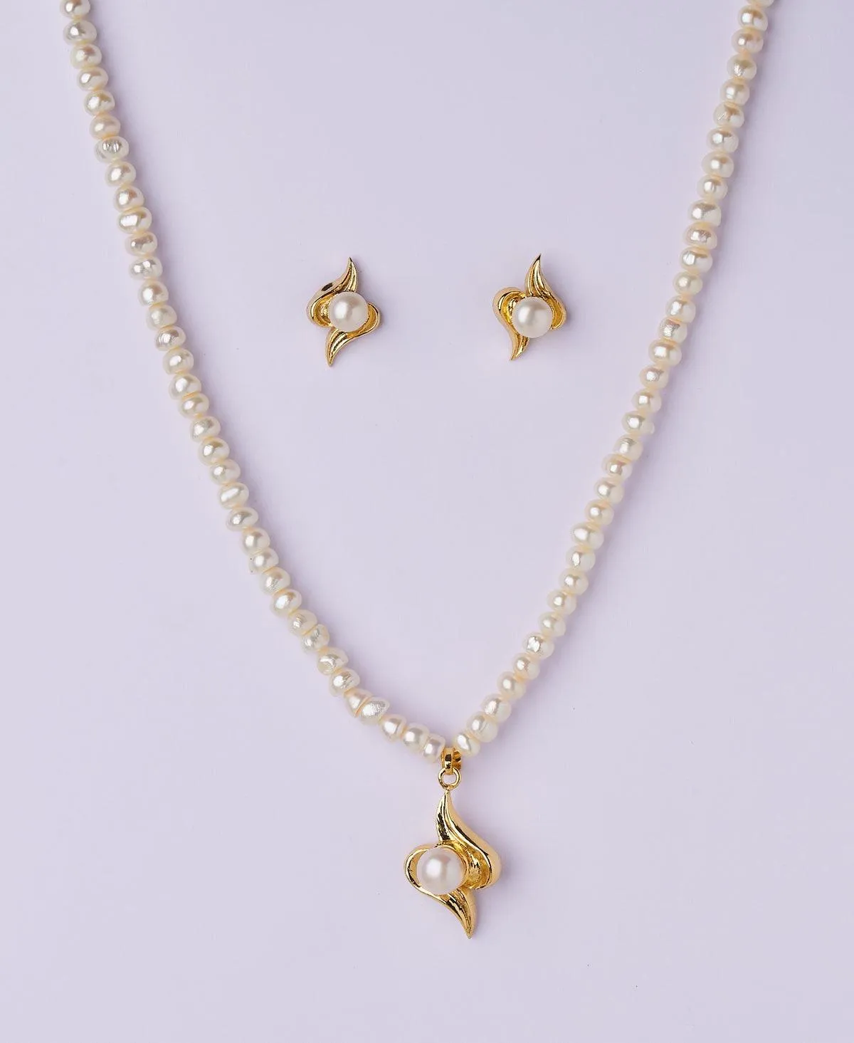 Elegant Real Pearl Necklace Set