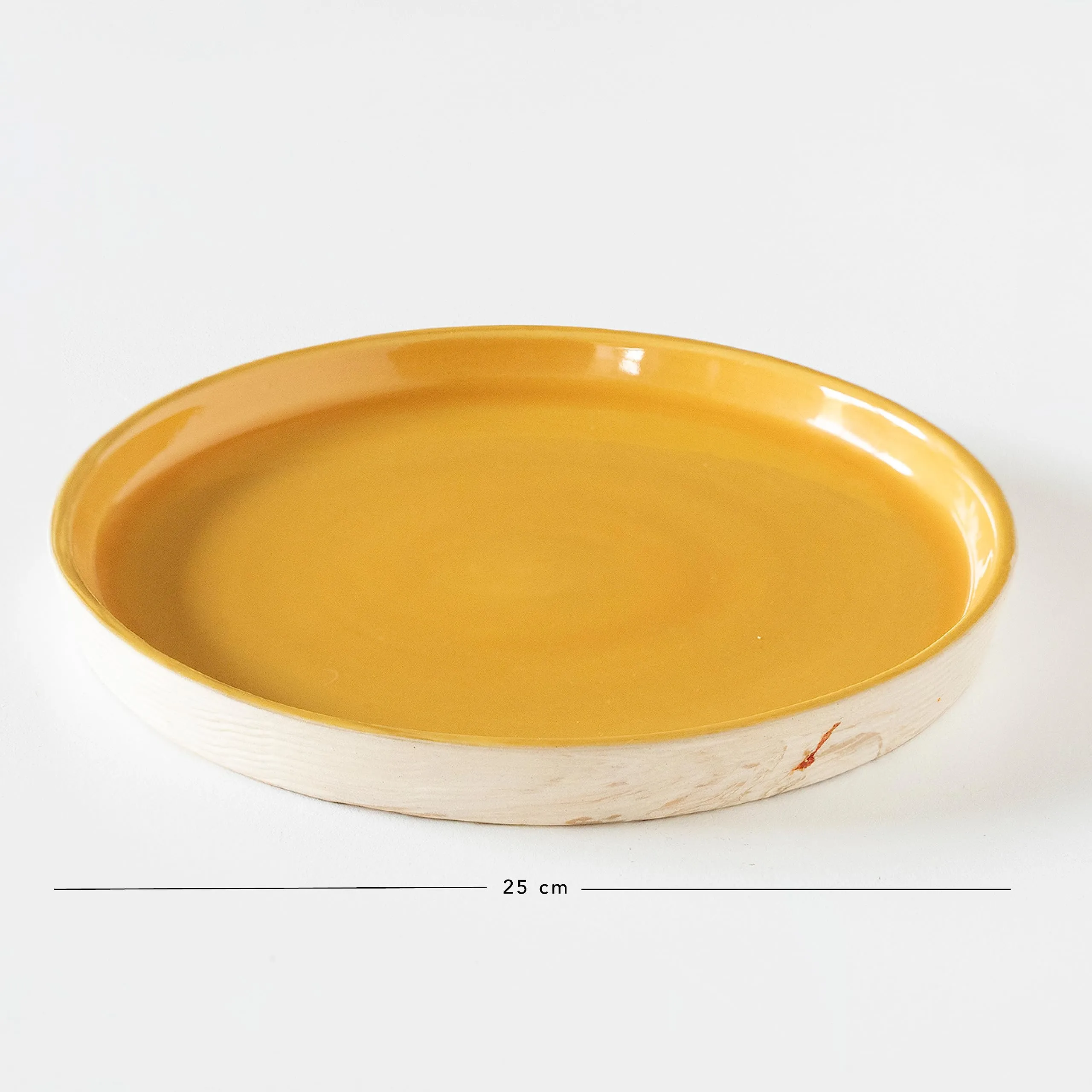 Ellementry Amber Love Ceramic Dinner Plate | Microwave, Oven, Freezer and Dishwasher Safe | Aesthetic Plates for Breakfast, Lunch and Dinner | Decorative Crockery for Dining and Gifting | Dinnerware