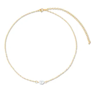 Ellie Vail - Shayla Dainty Pearl Choker Necklace