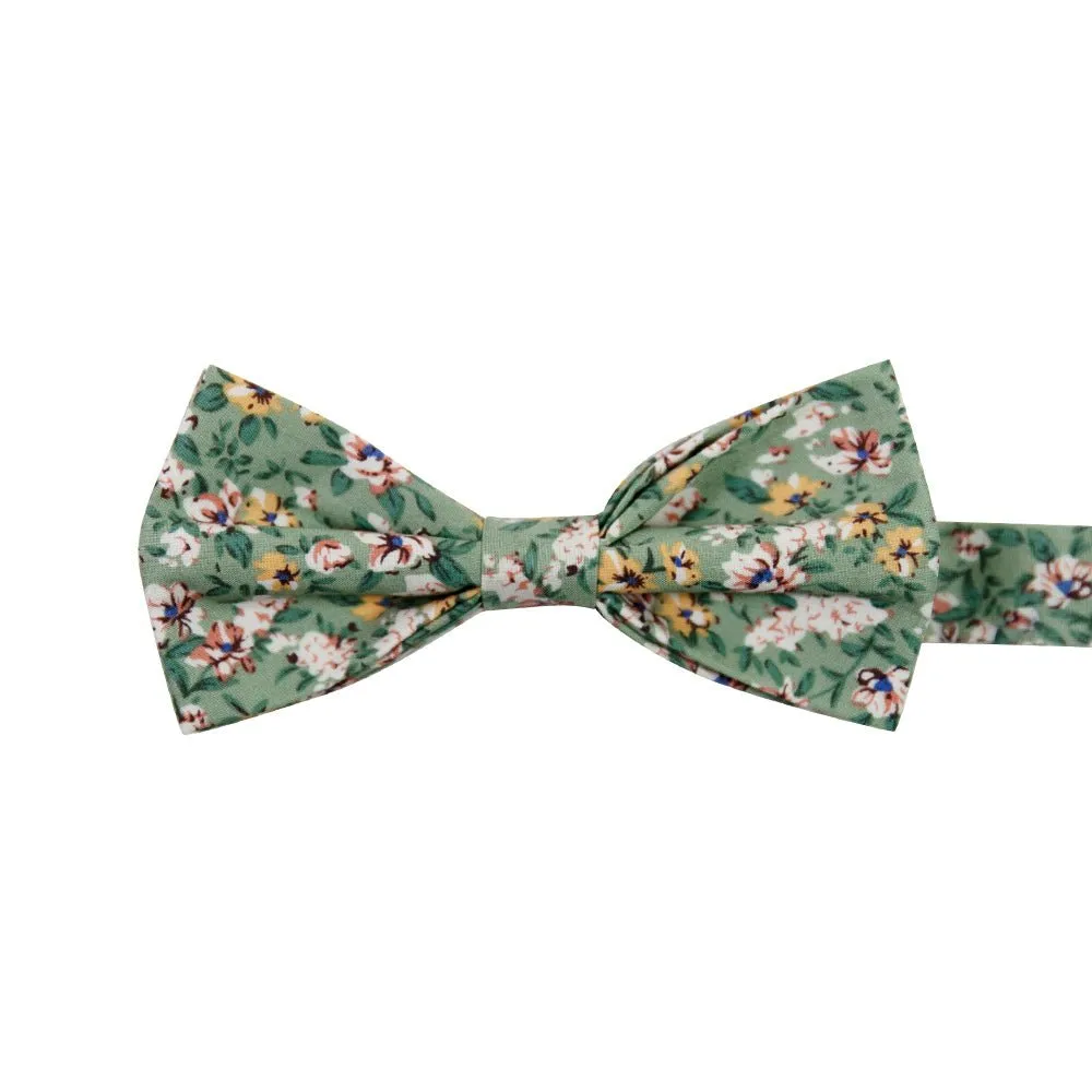 Faded Jade Bow Tie (Pre-Tied)