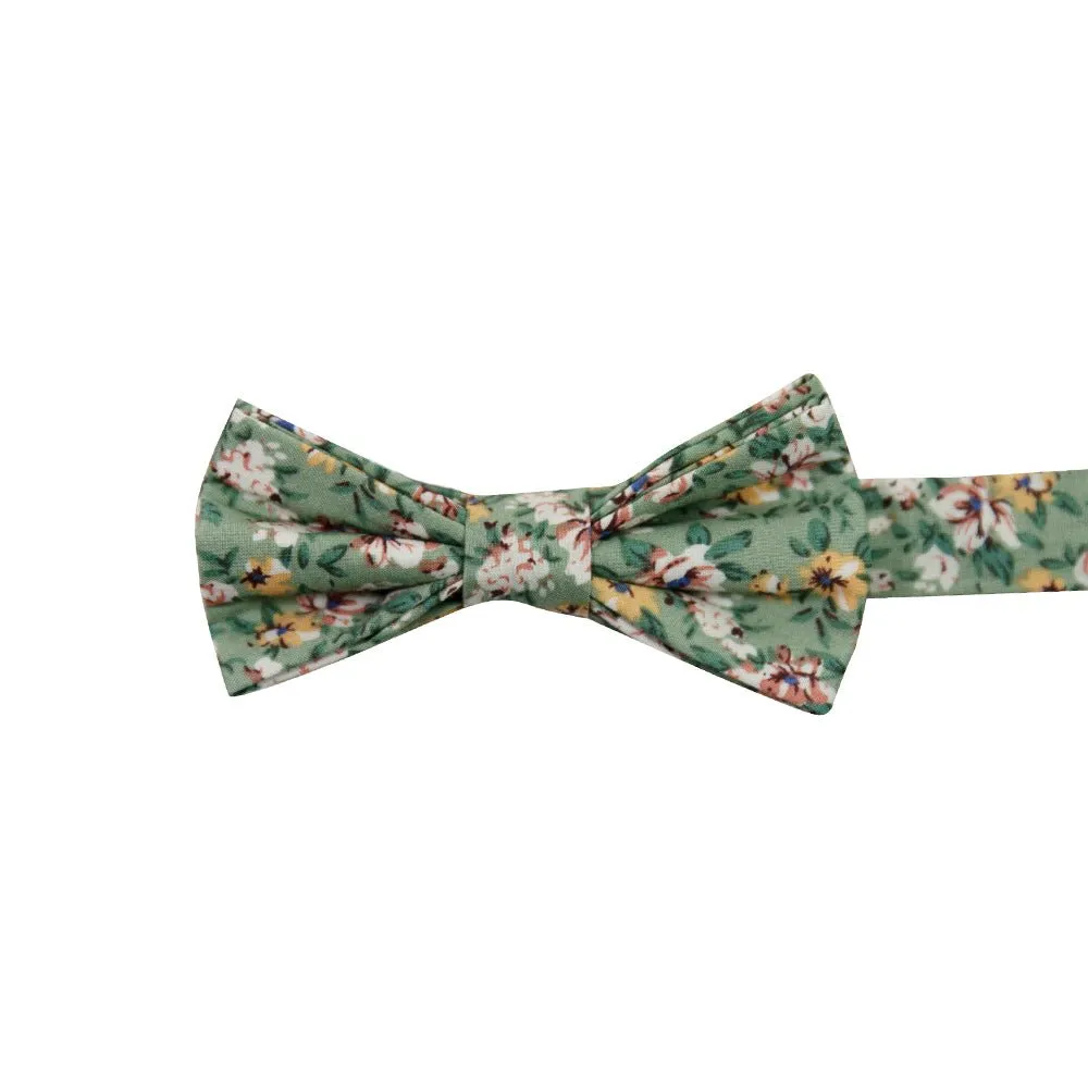 Faded Jade Bow Tie (Pre-Tied)