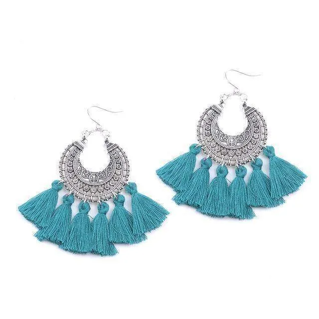 Fashion boho tassel earring vintage bohemia women jewelry