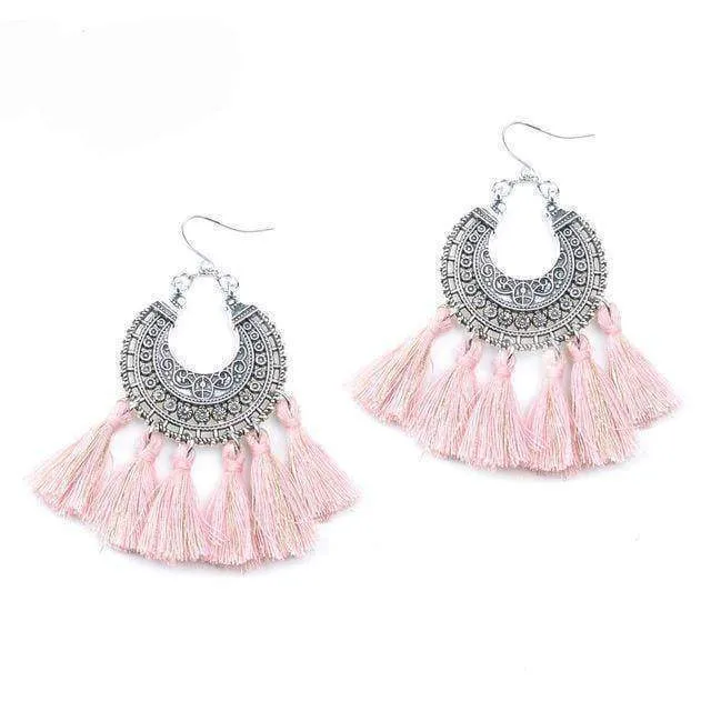 Fashion boho tassel earring vintage bohemia women jewelry